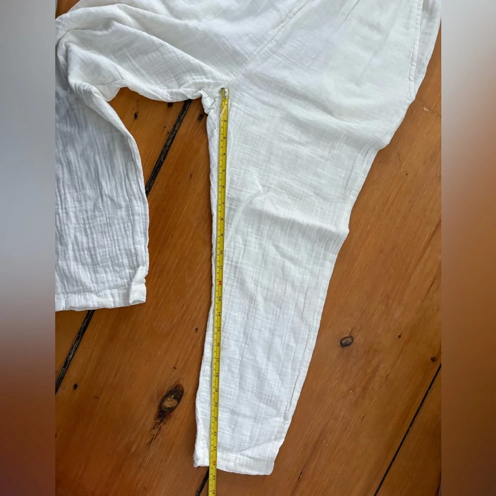 Jen’s Pirate Booty Free People Off-White Ivory Cotton Jumpsuit, Size Small (S) - Picture 10 of 10